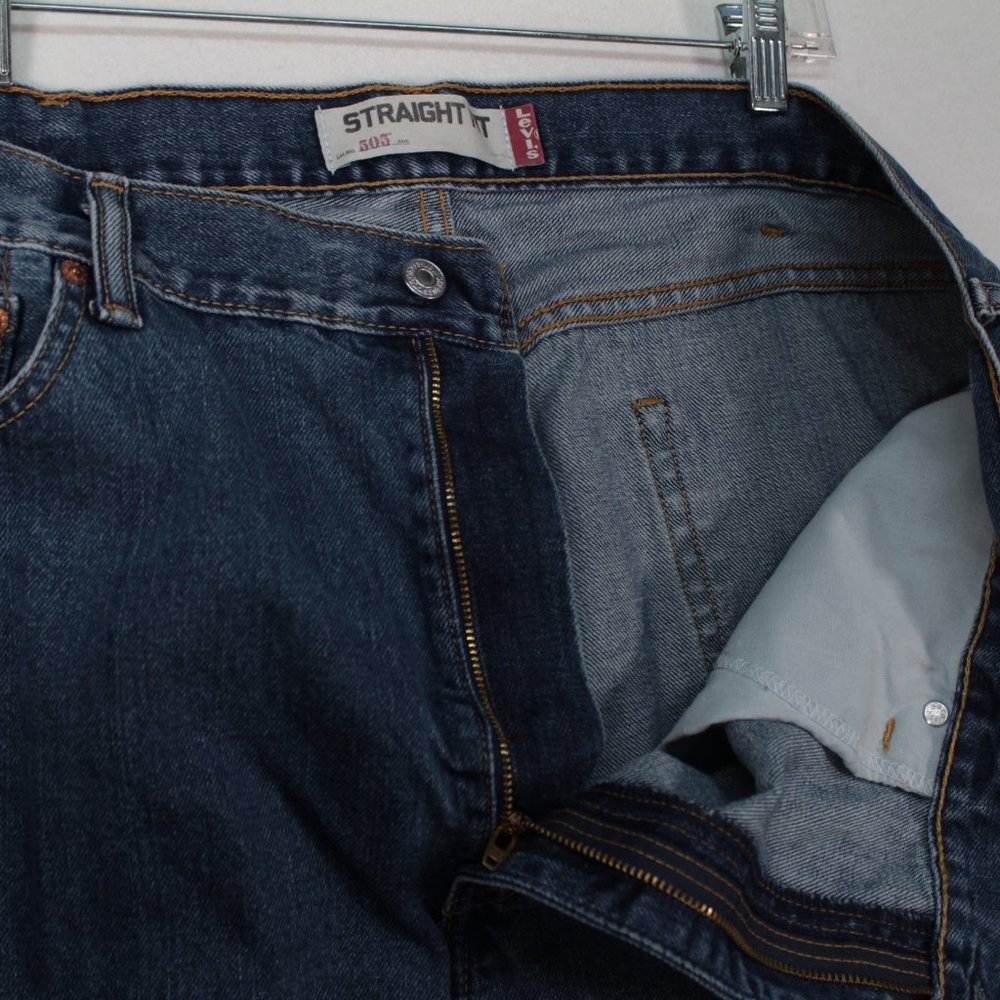 Levi's 505 Jeans Men's Tag Size 40 x 30 Blue Denim Straight Fit - Picture 6 of 15